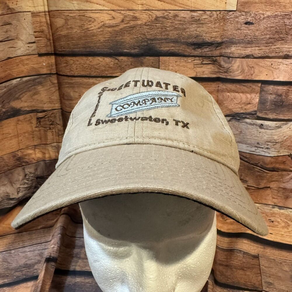 Sweetwater Steel Company Hat Cap Tan Adjustable Hook & Loop Strapback Texas
